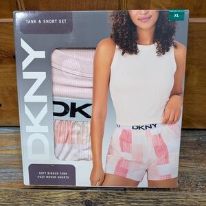 DKNY Tank and Boxer Shorts Pajama Set Pink